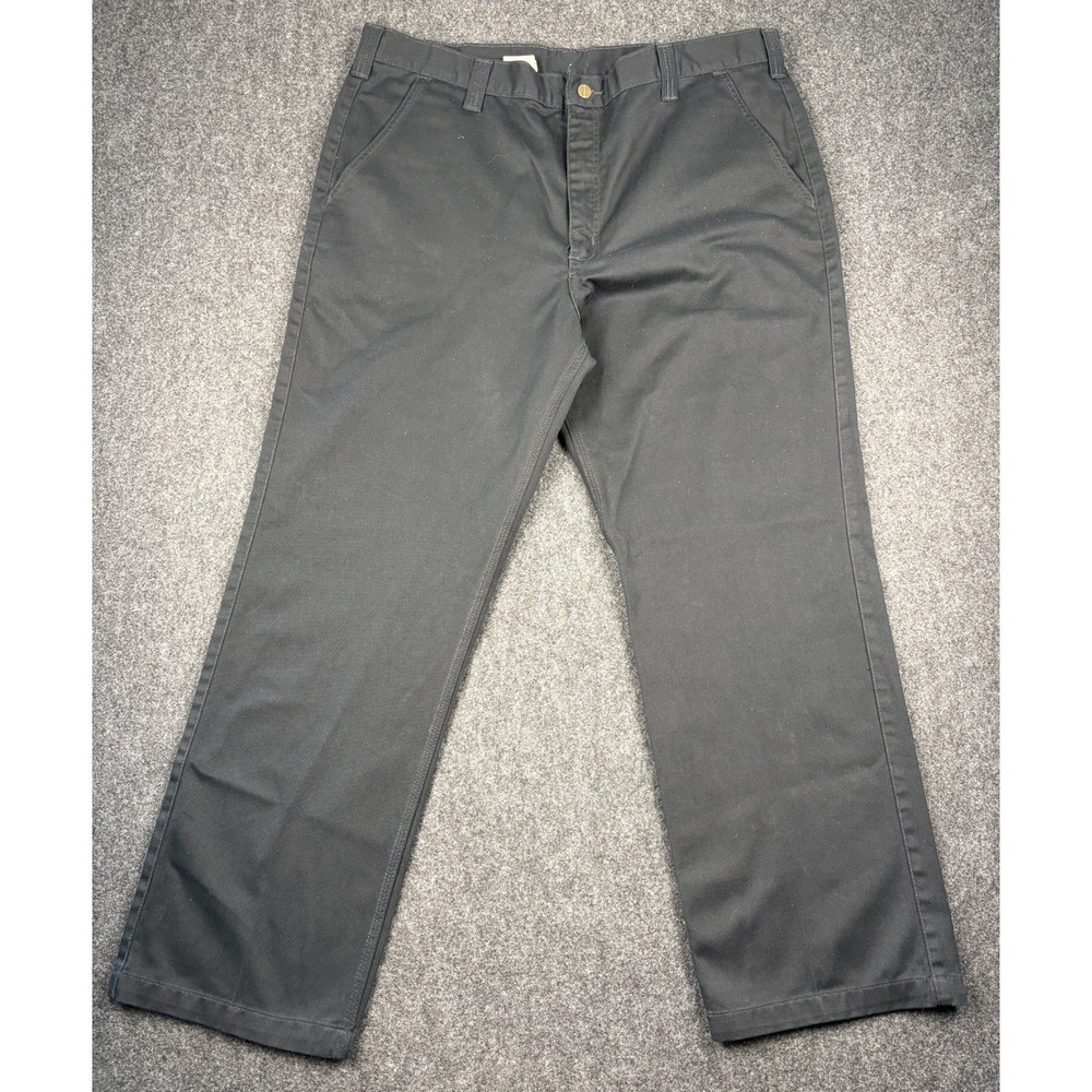 Carhartt B290 BLK Blended Twill Work Pants Black 42x32 Mens Straight Leg (40x31)